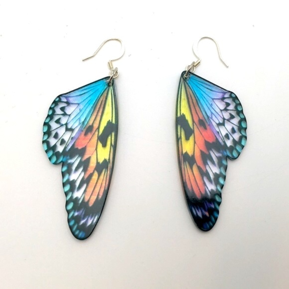 Big Sparkly Fairy Wing Earrings